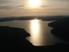 Helicopter flight over lake Rotorua to Mount Tarawera 
