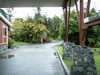 Looking to the road from the entrance to Franz Joseph hotel reception 